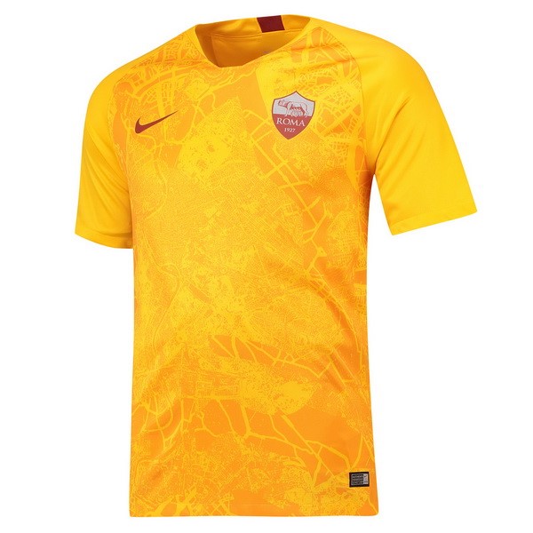 Camiseta As Roma Replica Tercera Ropa 2018/19 Amarillo